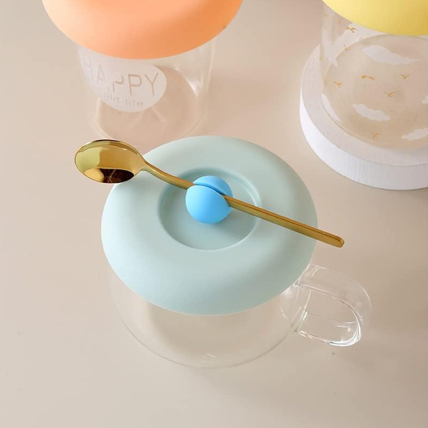 Cup / Mug Lid Dust Proof Silicone Rubber Airtight Seal (Cup & Spoon Not Included Only Lid/ 1 Pc) Cup / Mug Lid Dust Proof Silicone Rubber Airtight Seal (Cup & Spoon Not Included Only Lid/ 1 Pc)